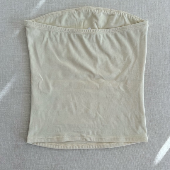 Garage: Yellow Long Tube Top - Picture 4 of 4